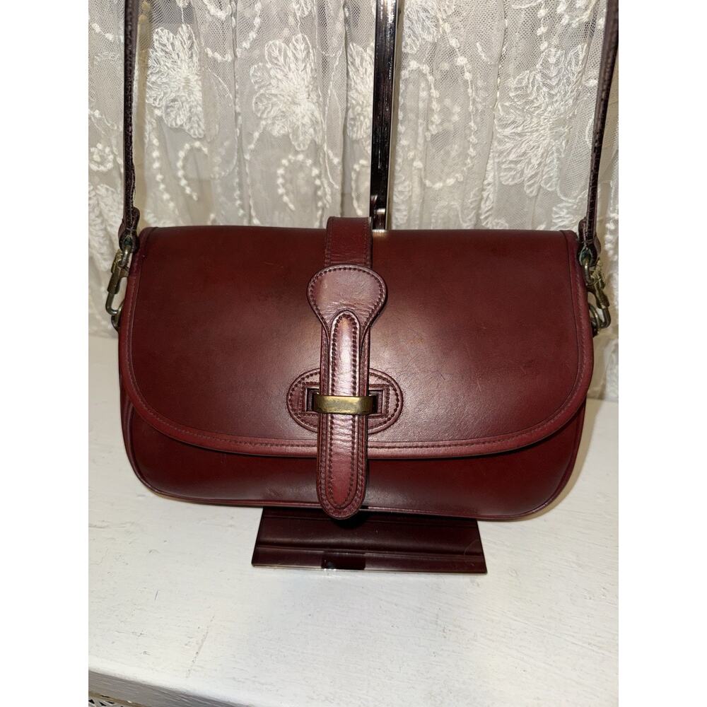 Dooney & Bourke Burgundy Crossbody Saddle Bag - Picture 2 of 9